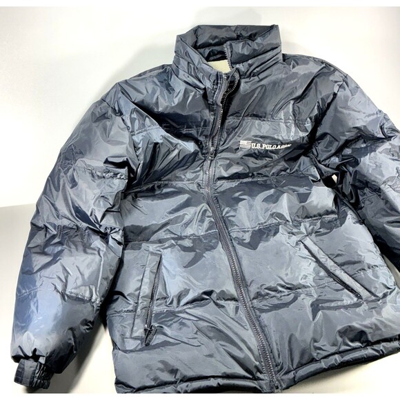 U.S. Polo Assn. Navy Blue Full Zip Insulated Puffer Jacket Men's Large - Picture 2 of 16